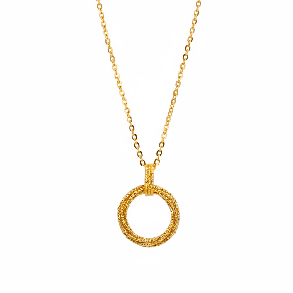 黃金項鍊 – 金絲圓圈
